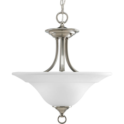 Trinity Two Light Semi-Flush Mount in Brushed Nickel