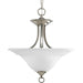 Trinity Two Light Semi-Flush Mount in Brushed Nickel