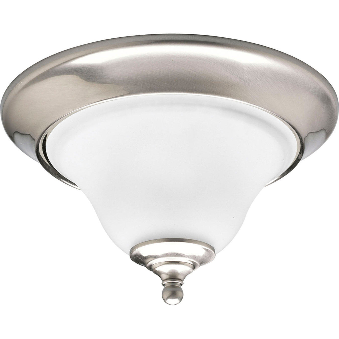Trinity One Light Flush Mount in Brushed Nickel