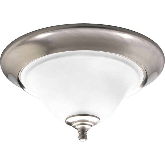 Trinity Two Light Flush Mount in Brushed Nickel