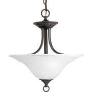 Trinity 2-Light Semi-Flush Mount in Antique Bronze