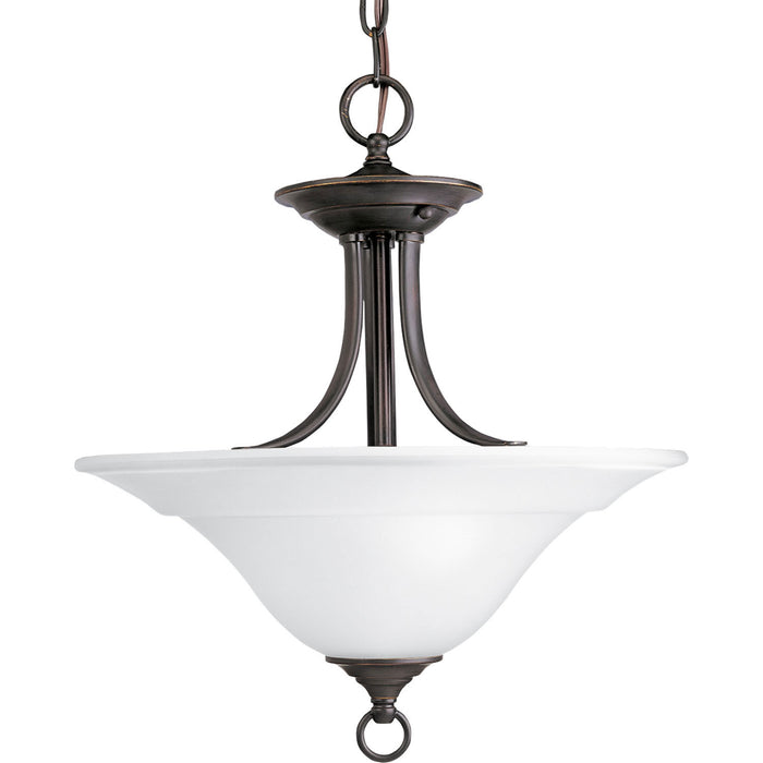 Trinity Two Light Semi-Flush Mount in Antique Bronze