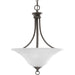 Trinity Three Light Foyer Pendant in Antique Bronze