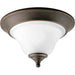 Trinity One Light Flush Mount in Antique Bronze