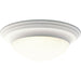 Alabaster Glass Three Light Flush Mount in White