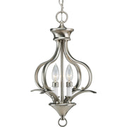 Trinity 2-Light Chandelier in Brushed Nickel