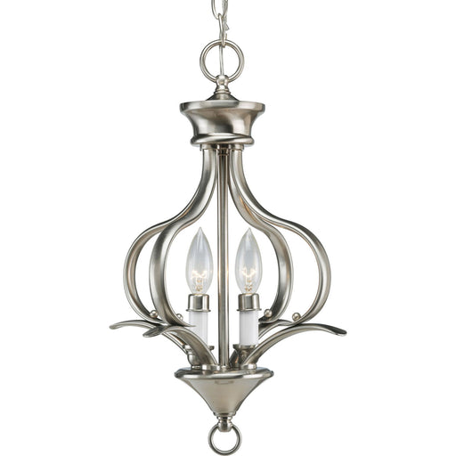 Trinity 2-Light Chandelier in Brushed Nickel