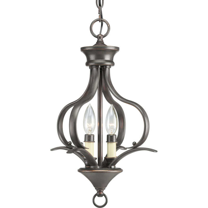 Trinity 2-Light Chandelier in Antique Bronze
