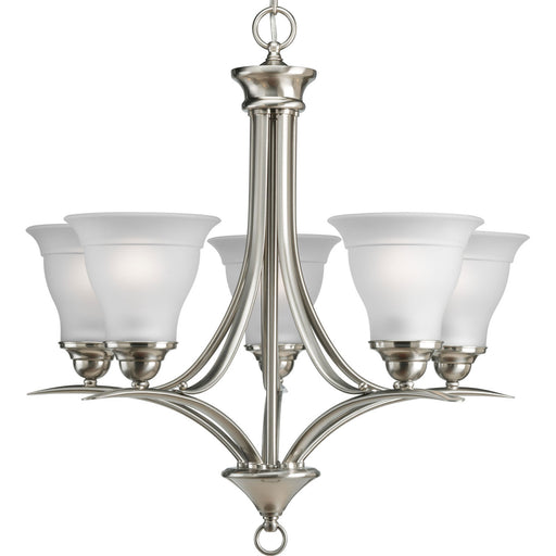 Trinity Five Light Chandelier in Brushed Nickel