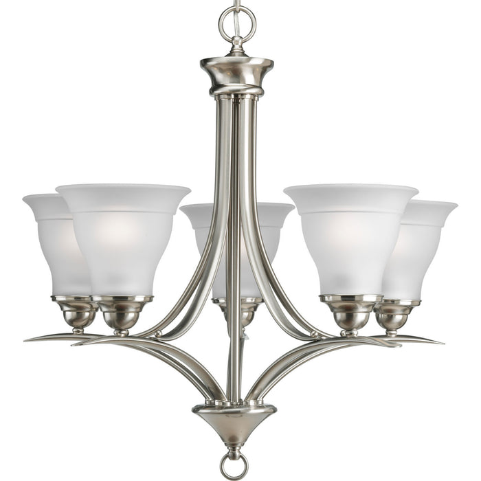 Trinity Five Light Chandelier in Brushed Nickel