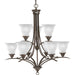 Trinity Nine Light Chandelier in Antique Bronze
