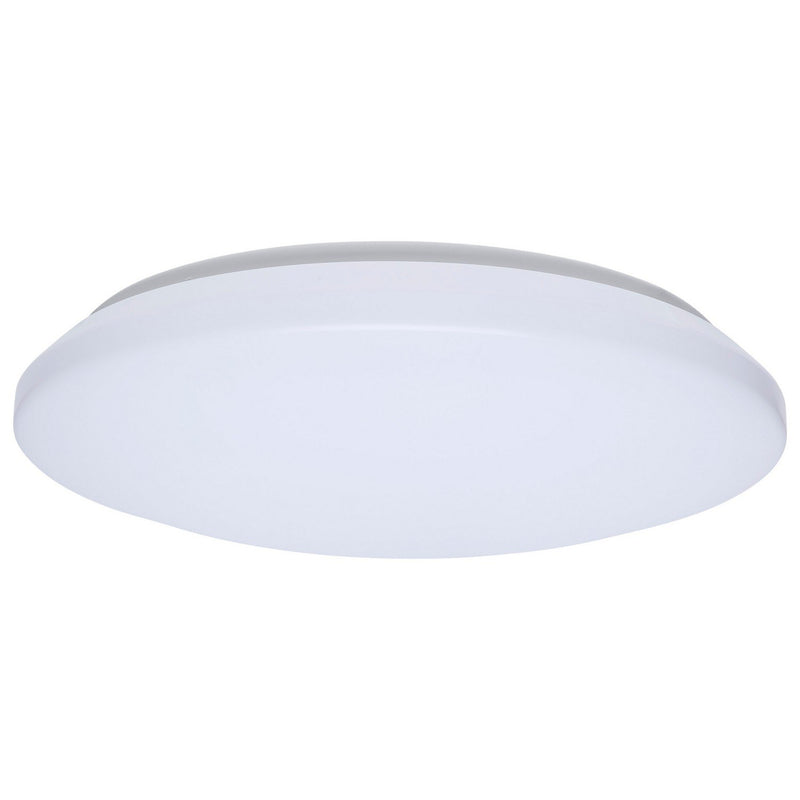 14" Round LED Flush Mount, Optional Motion Sensor in White