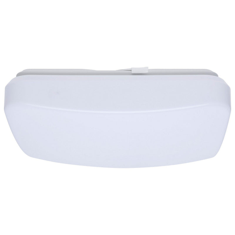 11" Square LED Flush Mount, Optional Motion Sensor in White