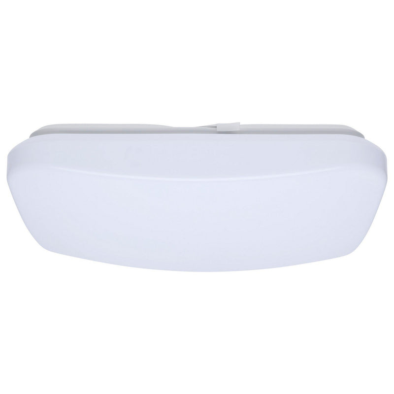 13.4" Square LED Flush Mount, Optional Motion Sensor in White