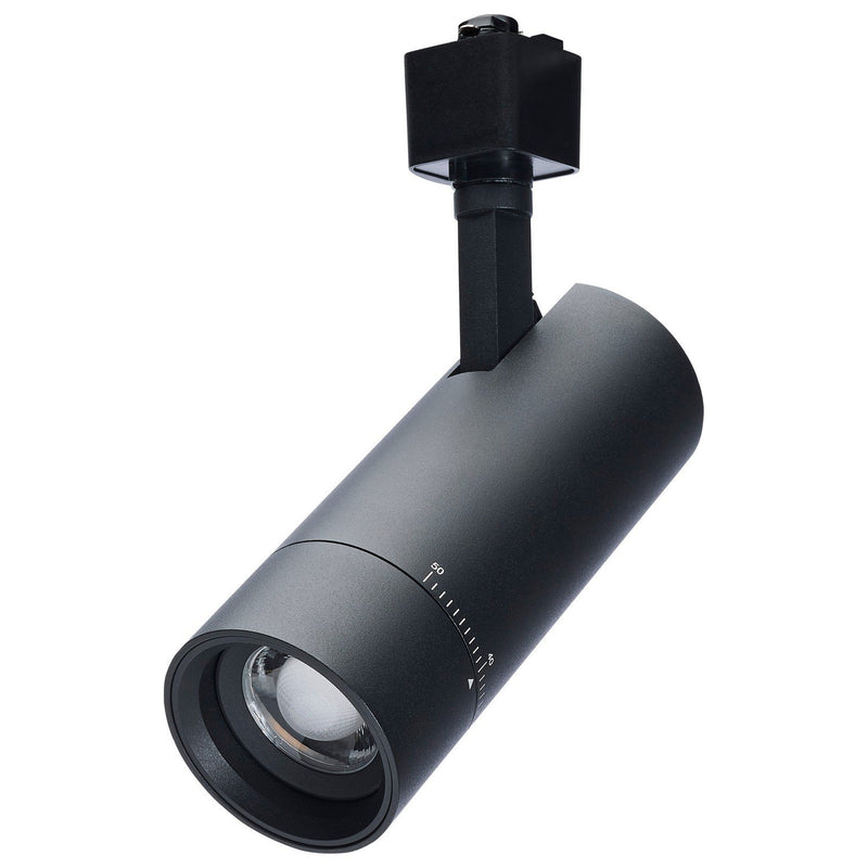 2.43" H-Type LED Track Head, Flood or Zoom Beam in Matte Black