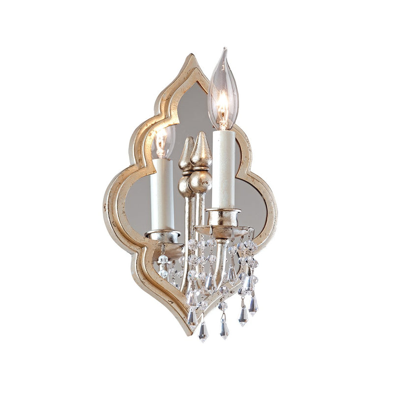 Bijoux Wall Sconce in Warm Silver Leaf