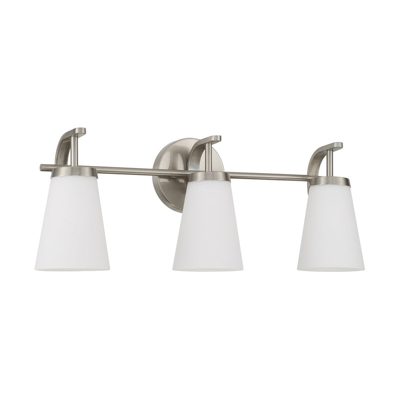 Drake 3-Light Bath Vanity Light in Brushed Nickel