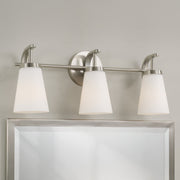 Drake 3-Light Bath Vanity Light in Brushed Nickel