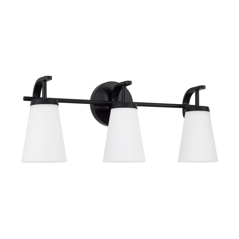 Drake 3-Light Bath Vanity Light in Matte Black
