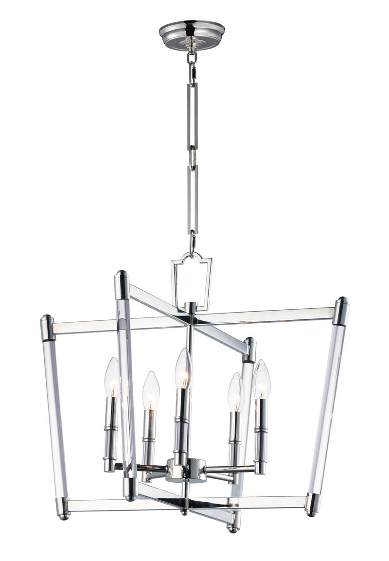 Lucent 5 Light Chandelier in Polished Nickel
