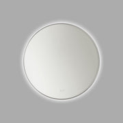 Cadre 30" Round Lighted Mirror in Brushed Nickel