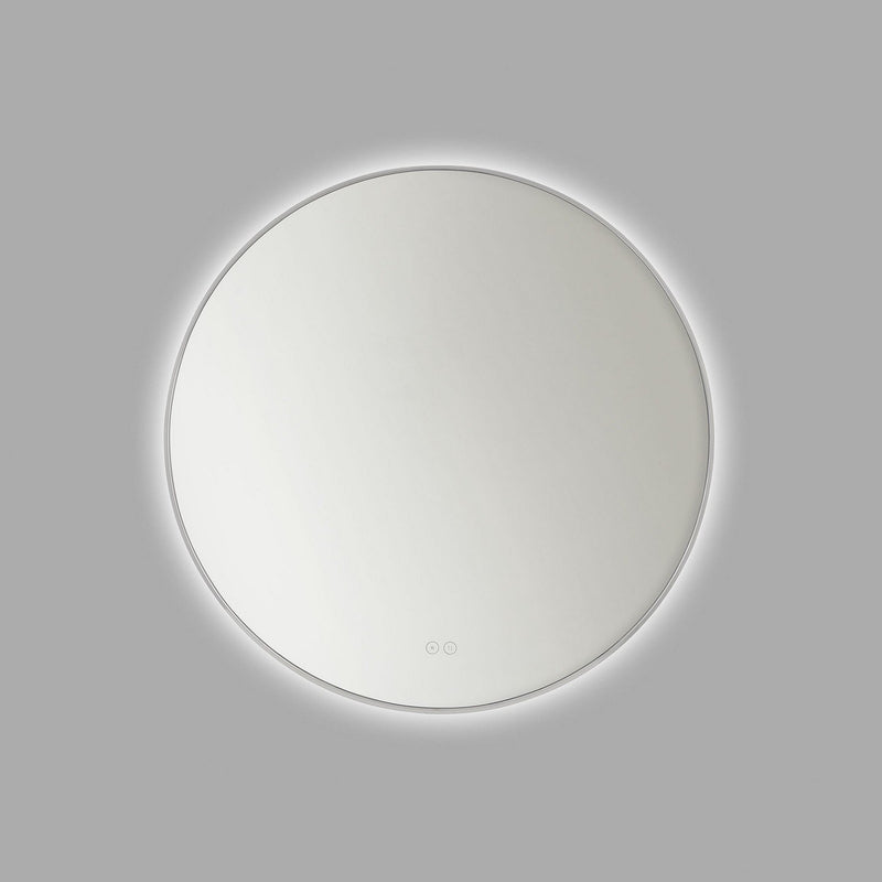 Cadre 30" Round Lighted Mirror in Chrome