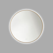 Cadre 30" Round Lighted Mirror in Satin Brass