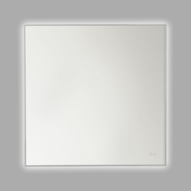 Cadre 36" Square Lighted Mirror in Chrome