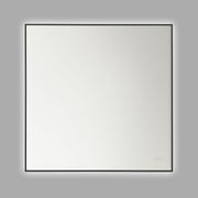 Cadre 36" Square Lighted Mirror in Midnight Black