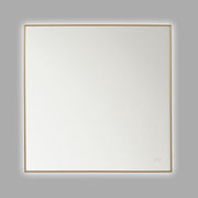Cadre 36" Square Lighted Mirror in Satin Brass