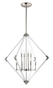 Lucent 35.5" 8 Light Chandelier in Polished Nickel