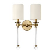 Lucent 2 Light Wall Sconce in Heritage
