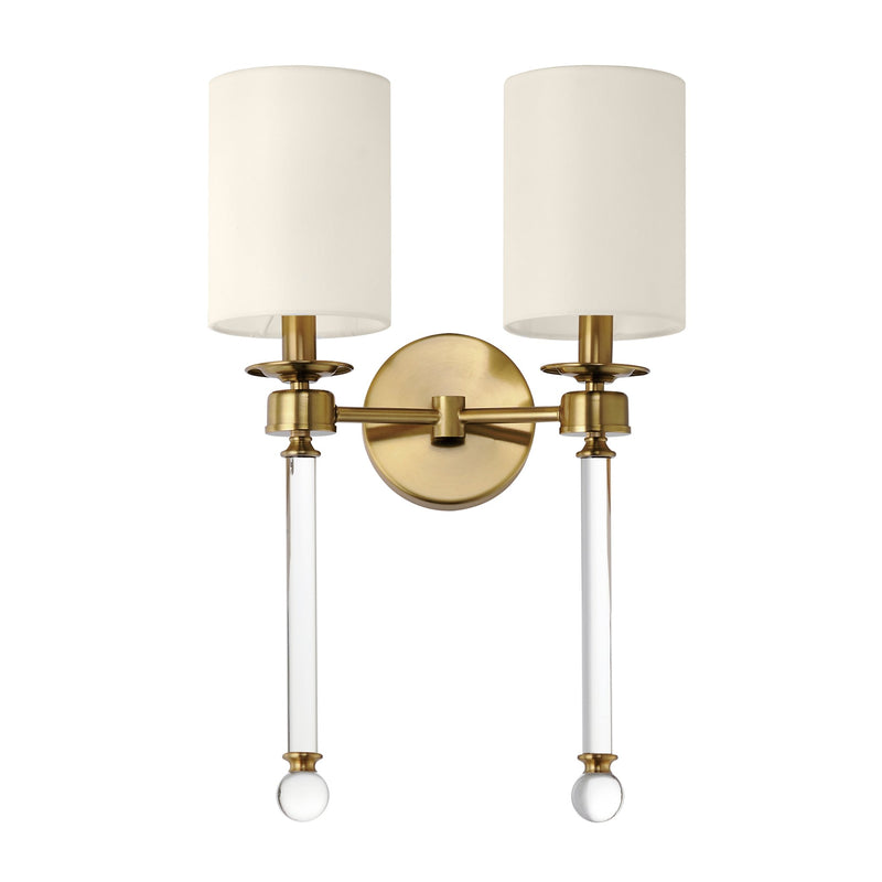 Lucent 2 Light Wall Sconce in Heritage