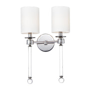 Lucent 2 Light Wall Sconce in Polished Nickel