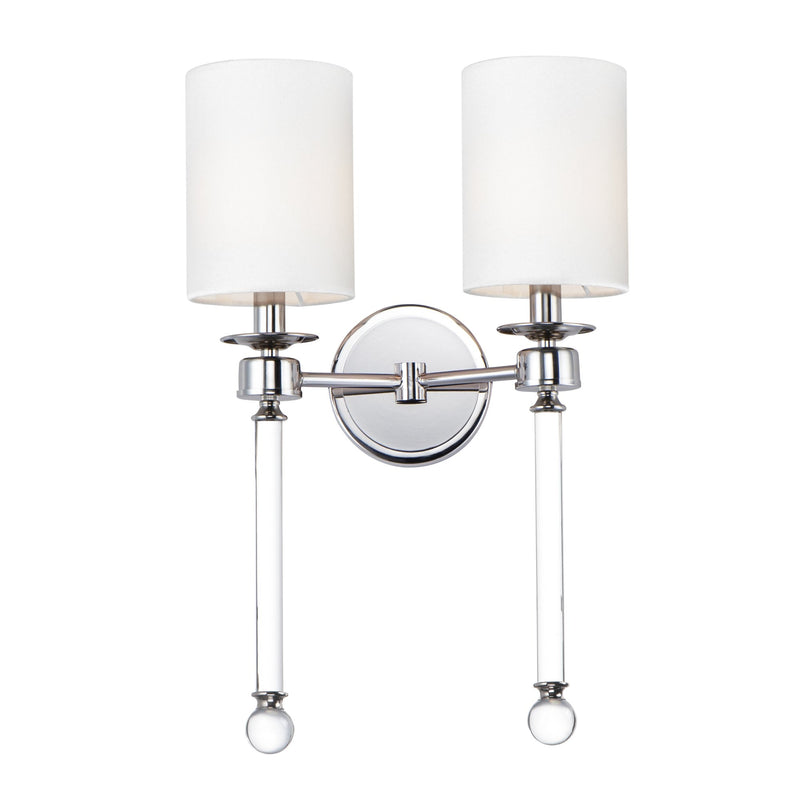 Lucent 2 Light Wall Sconce in Polished Nickel