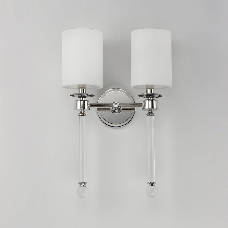 Lucent 2 Light Wall Sconce in Polished Nickel