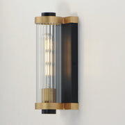 Opulent 11" Outdoor Wall Sconce in Black / Antique Brass