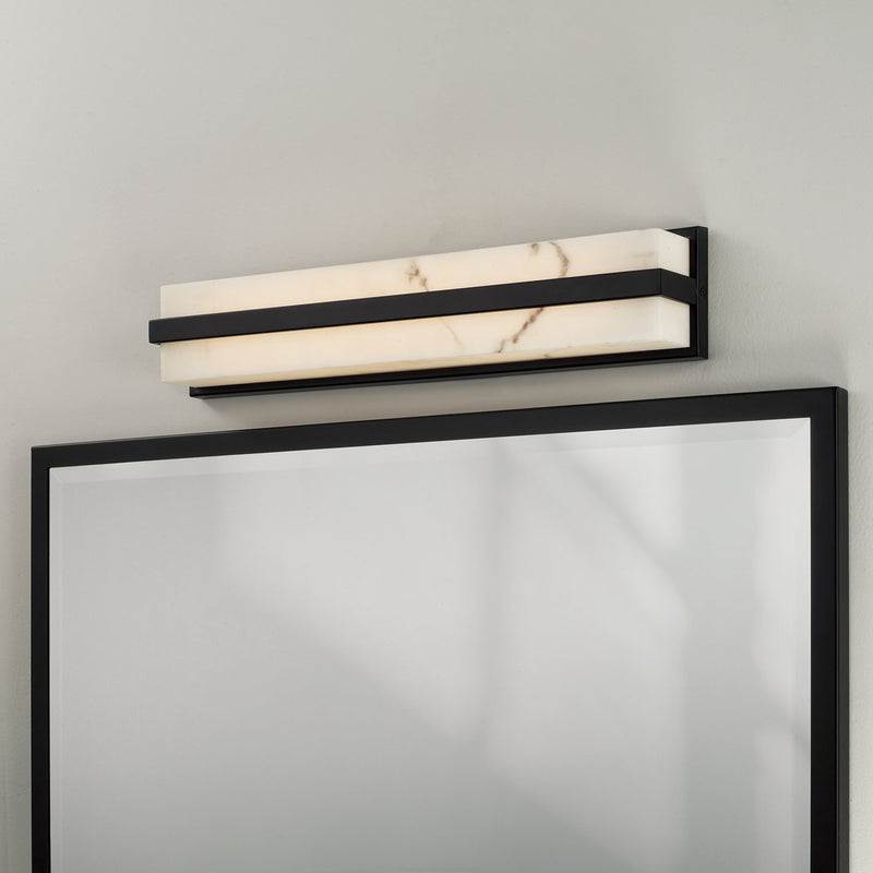 Noah Large Bath Sconce in Matte Black