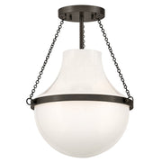 Collins 15" Semi-Flush Mount in Black Oxide