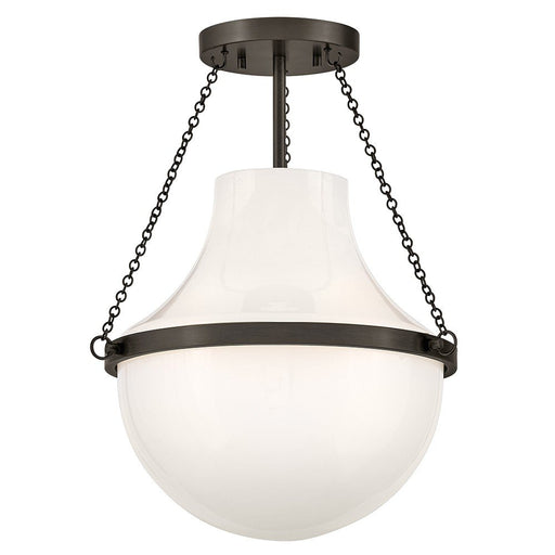 Collins 15" Semi-Flush Mount in Black Oxide