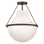 Collins 20" Semi-Flush Mount in Black Oxide