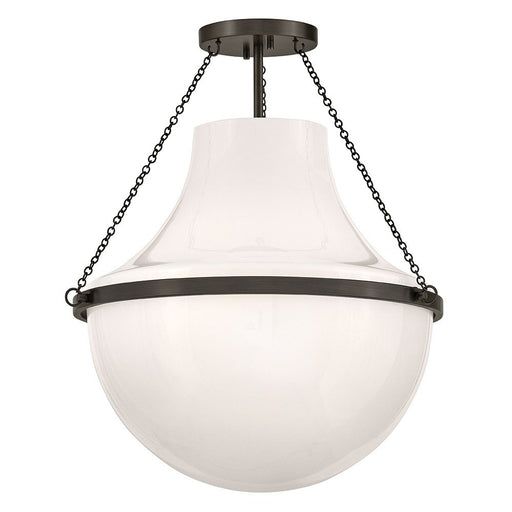 Collins 20" Semi-Flush Mount in Black Oxide