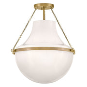 Collins 20" Semi-Flush Mount in Heritage Brass