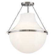 Collins 20" Semi-Flush Mount in Polished Nickel