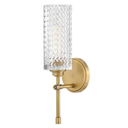 Elle Tall Bath Sconce in Heritage Brass