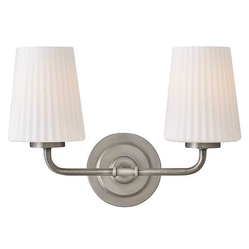 Mckenna 2-Light Bath Vanity Light in Antique Nickel