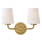 Mckenna 2-Light Bath Vanity Light in Lacquered Brass