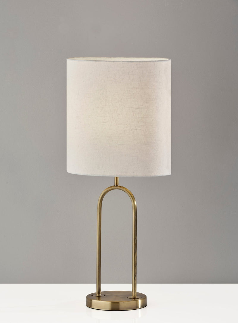 Joey Table Lamp in Antique Brass