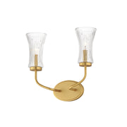 Camelot 2 Light Wall Sconce in Natural Aged Brass