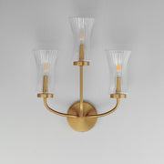 Camelot 3 Light Bath Vanity in Natural Aged Brass